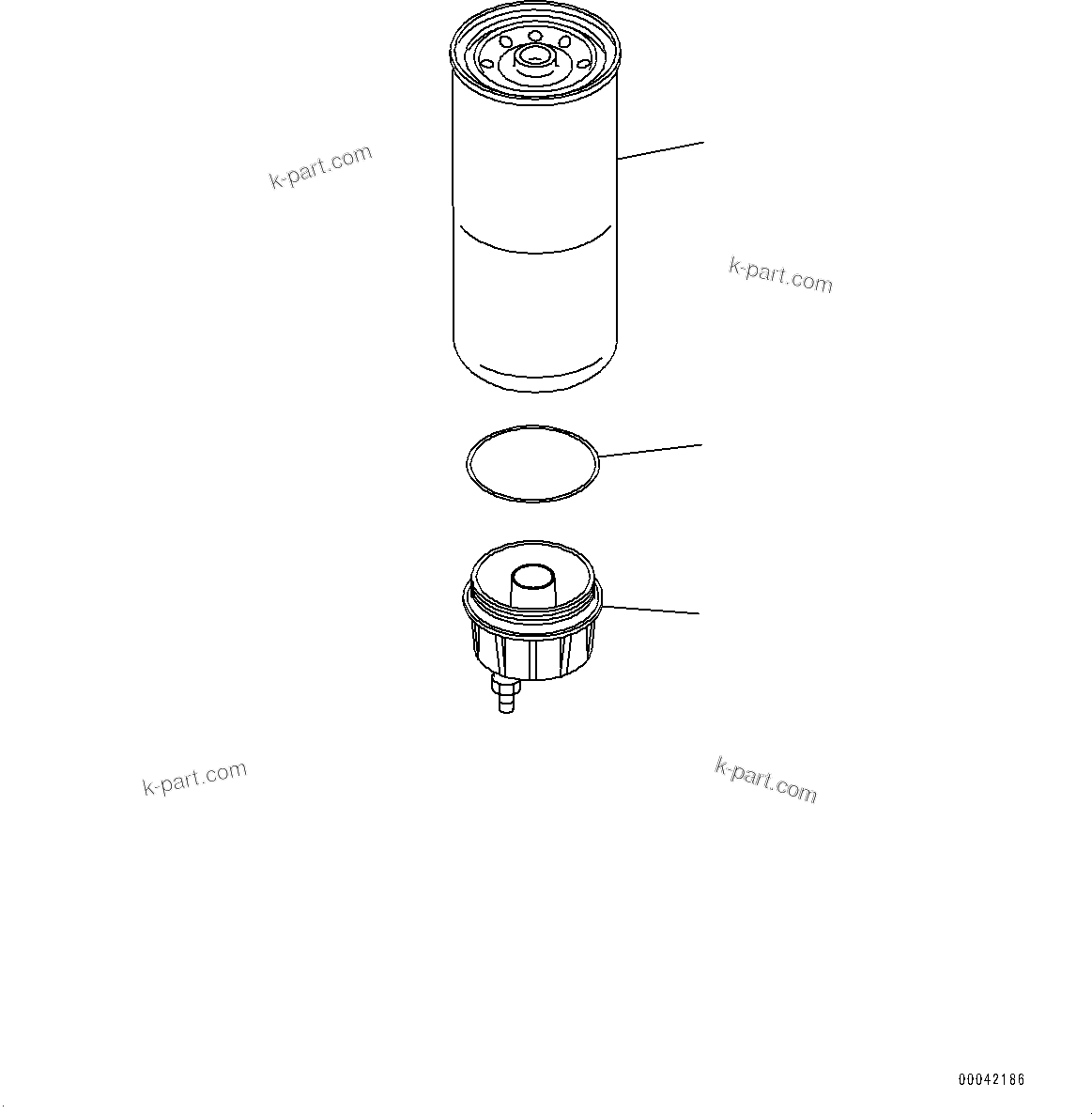 Komatsu parts book diagram for SAA6D170E-5EE S/N 610984-UP (For D375A-6R): FUEL PREFILTER (#610984-)