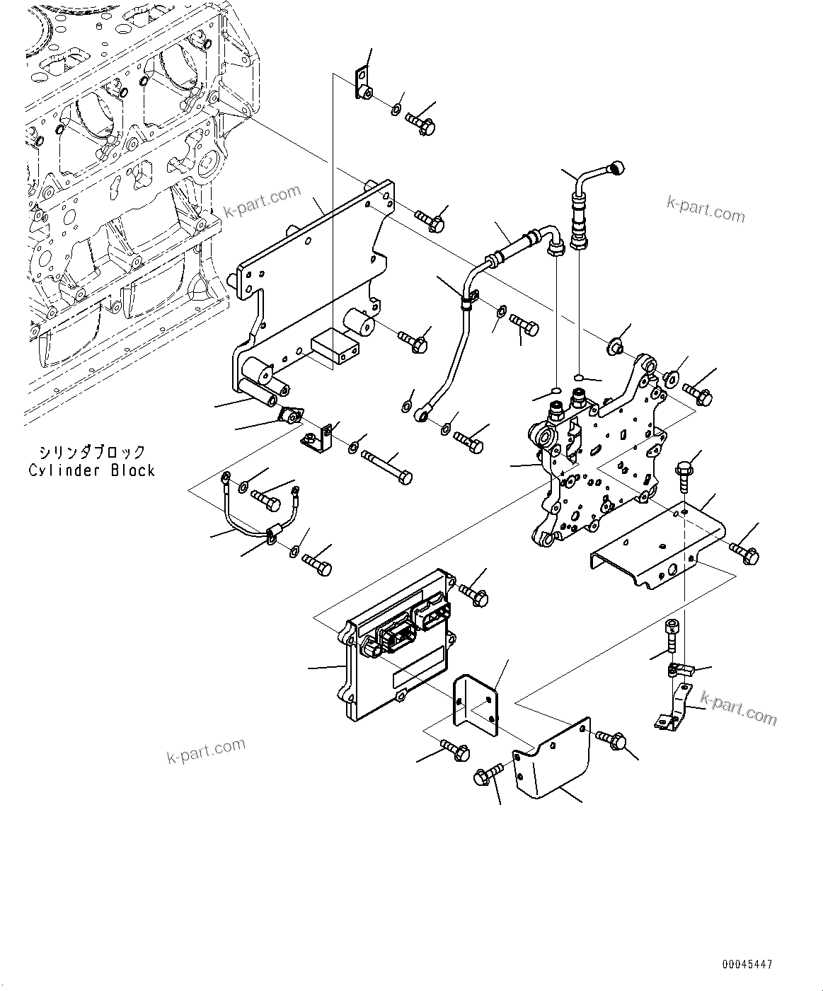 Komatsu parts book diagram for SAA6D170E-5EE S/N 610984-UP (For D375A-6R): FUEL INJECTION CONTROLLER (#610984-)
