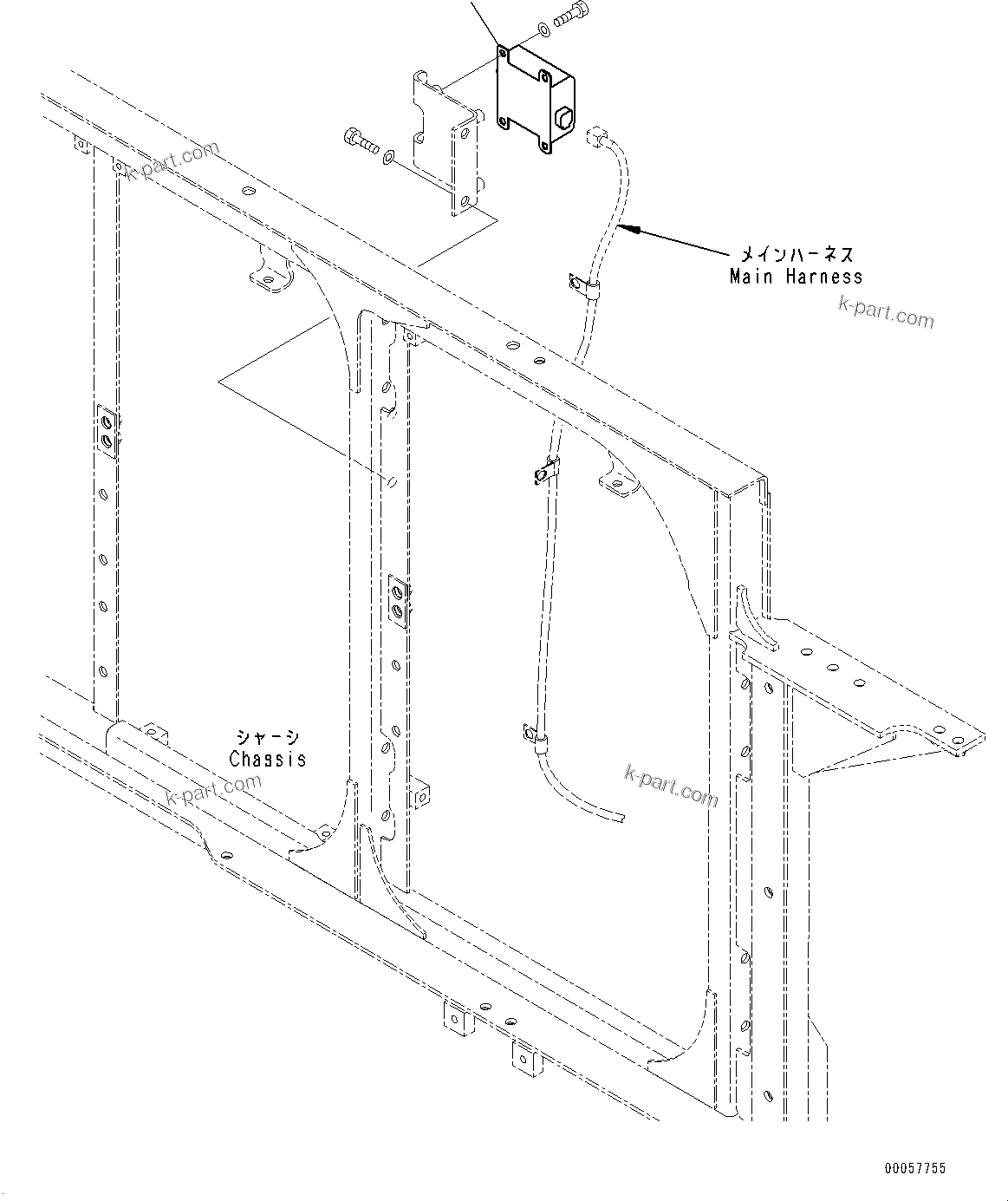 Komatsu parts book diagram for SAA6D170E-5EE S/N 610984-UP (For D375A-6R): FUEL PRIMING PUMP CONTROL SWITCH (#610984-)
