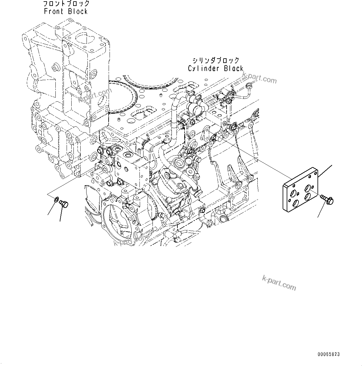 Komatsu parts book diagram for SAA6D170E-5EE S/N 610984-UP (For D375A-6R): CORROSION RESISTOR, WITHOUT CORROSION RESISTER (#610984-)