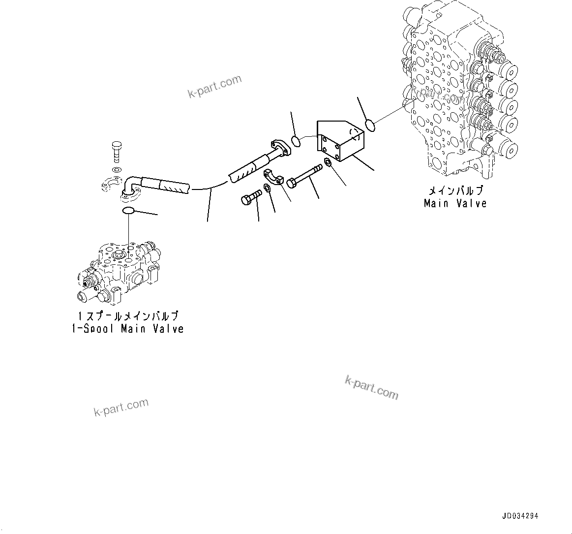 Komatsu parts book diagram for PC800-8E0 S/N K55001-UP: SERVICE VALVE PIPING, 1 ATTACHMENT, BLOCK