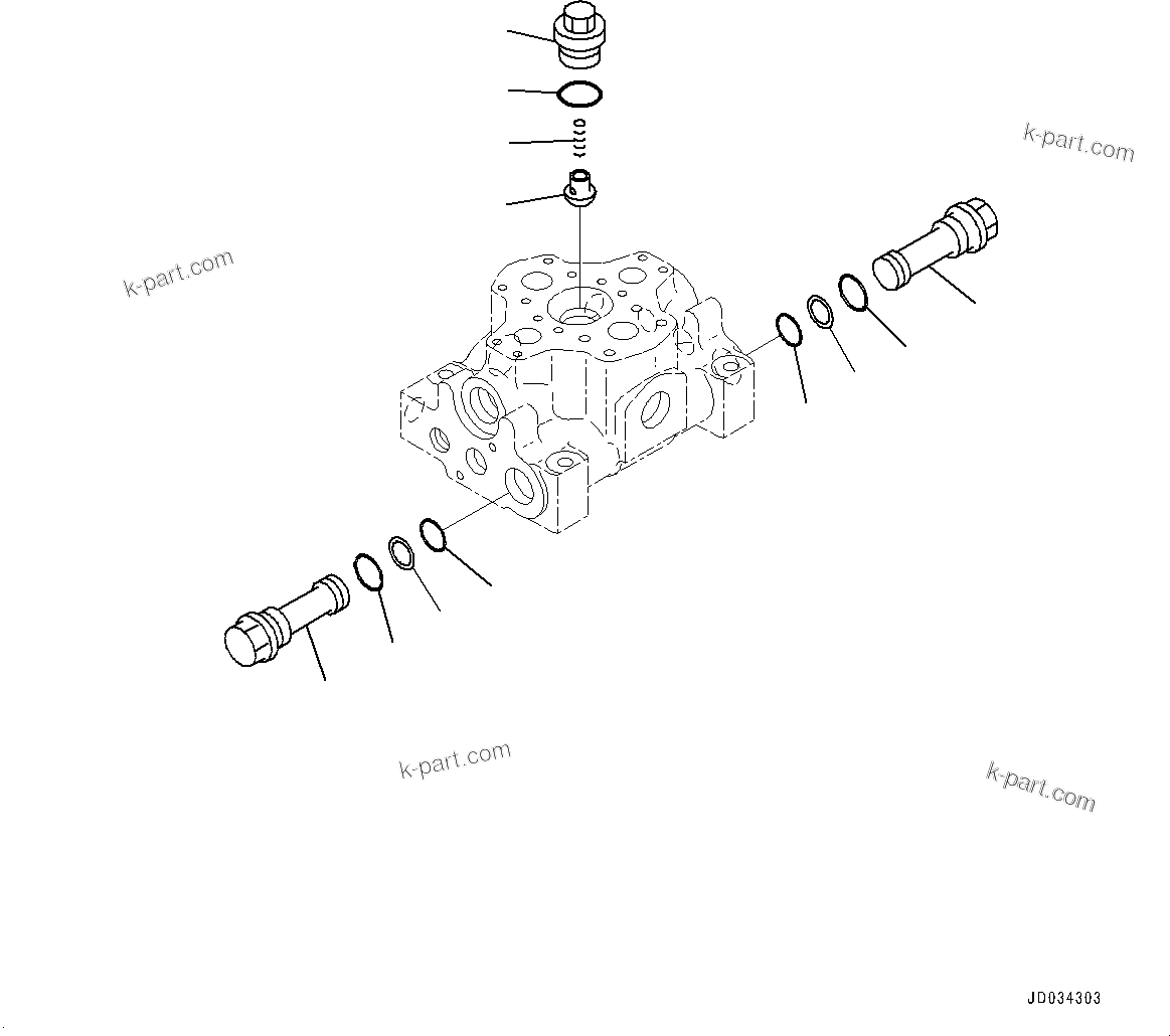Komatsu parts book diagram for PC800-8E0 S/N K55001-UP: SERVICE VALVE PIPING, 1 ATTACHMENT, INNER PARTS, SERVICE VALVE (3/3)