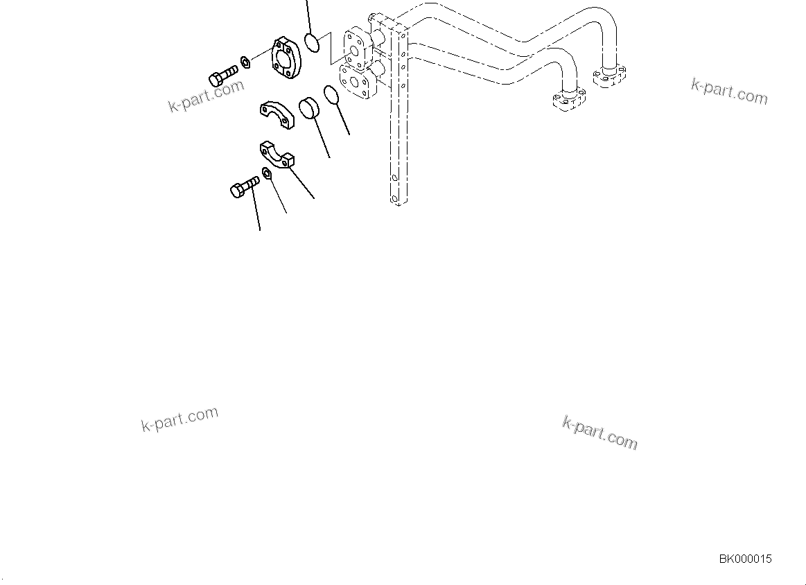 Komatsu parts book diagram for PC800-8E0 S/N K55001-UP: SERVICE VALVE PIPING, 1 ATTACHMENT, RELATED PARTS