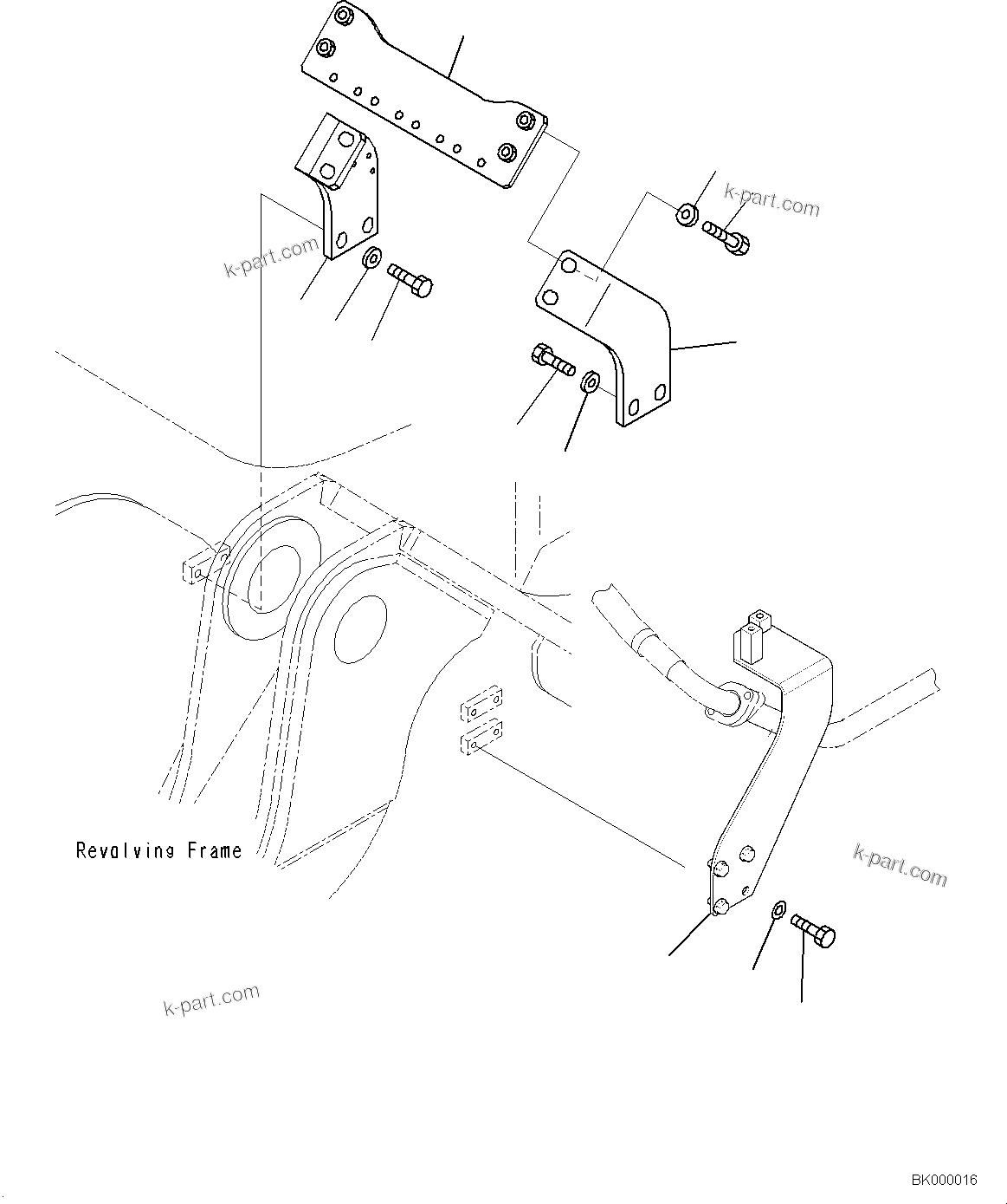 Komatsu parts book diagram for PC800-8E0 S/N K55001-UP: BOOM FOOT BLOCK, CYLINDER LOCK VALVE, BOOM AND ARM