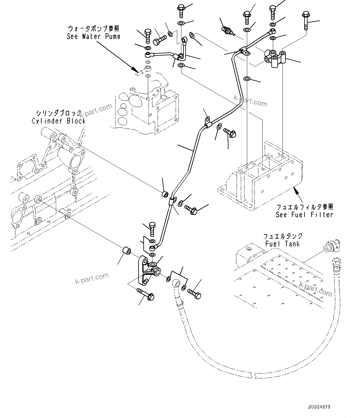 Komatsu parts book diagram for SAA6D140E-5F S/N 536267-UP (For PC800-8E0/PC800LC-8E0/PC800SE-8E0/PC850-8E0/PC850SE-8E0): FUEL RETURN (#536267-)