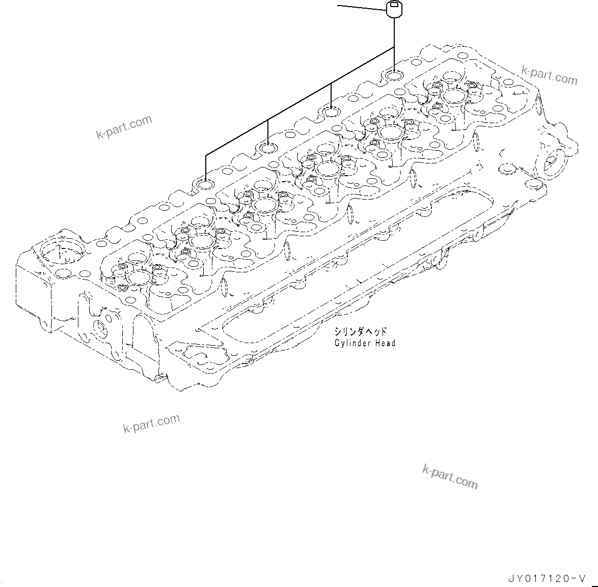 Komatsu parts book diagram for SAA6D107E-2B S/N 26600006-UP (For PC290LC-10): CABIN HEATER PLUG (#26600005-)