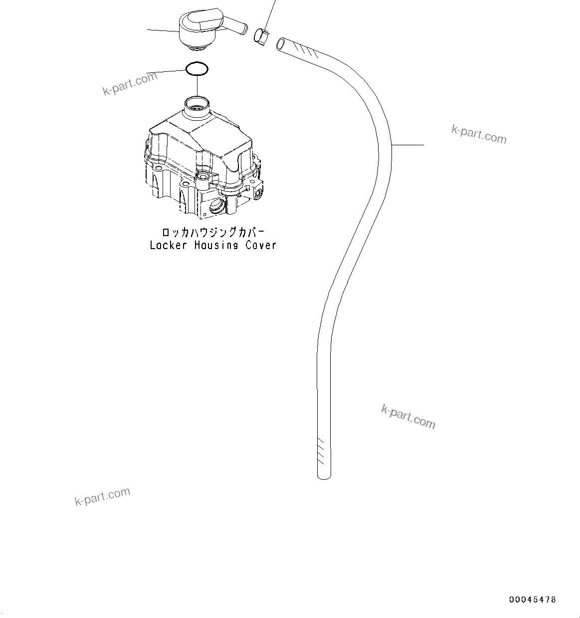 Komatsu parts book diagram for SAA6D125E-5HR S/N 660776-UP (For GD755-5R): ROCKER ARM HOUSING COVER ACCESSORY (#660776-)