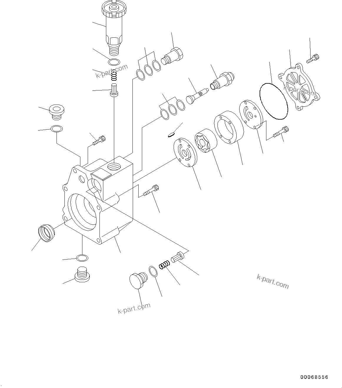 Komatsu parts book diagram for SAA6D125E-5HR S/N 660776-UP (For GD755-5R): FUEL SUPPLY PUMP, INNER PARTS, FEED PUMP (#660776-)