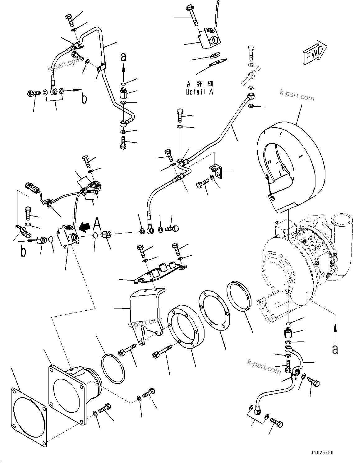 Komatsu parts book diagram for SAA6D140E-6 S/N 730001-UP (For HM400-3): VARIABLE GEOMETRY TURBOCHARGER (VGT), і ? ?А ”ZЉЗ(#730001-732646)