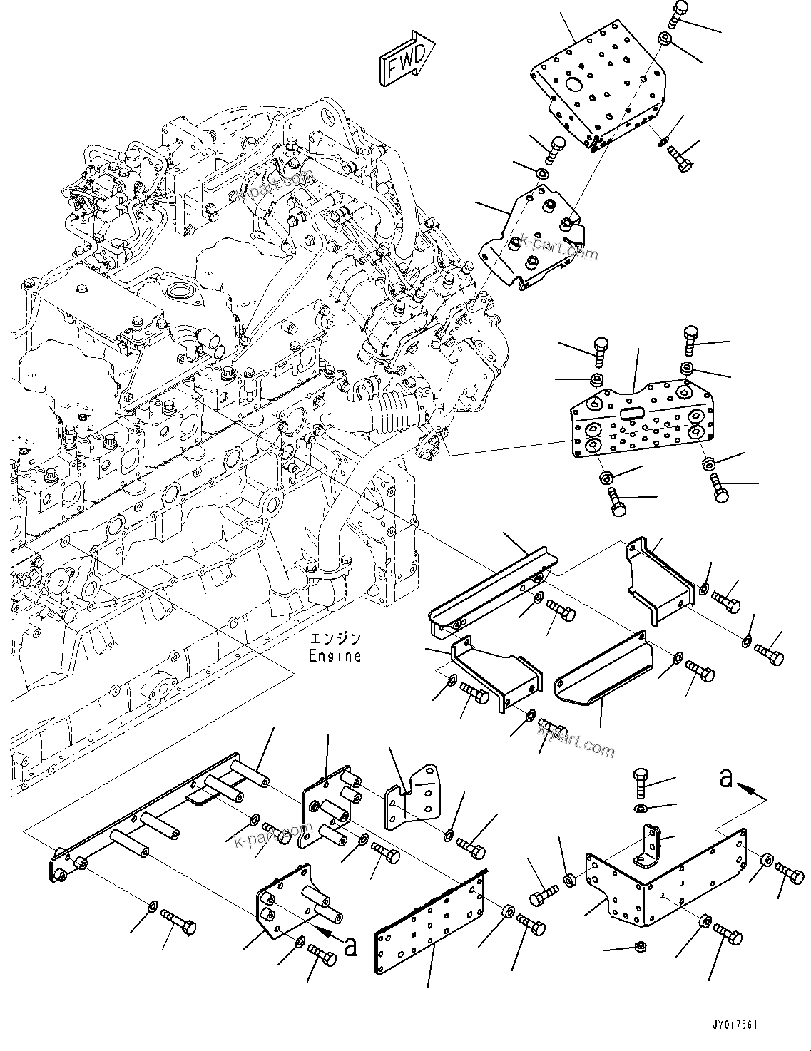 Komatsu parts book diagram for SAA6D140E-6 S/N 730001-UP (For HM400-3): Л ?Д ј ?ЩДЮ, (#730001-)