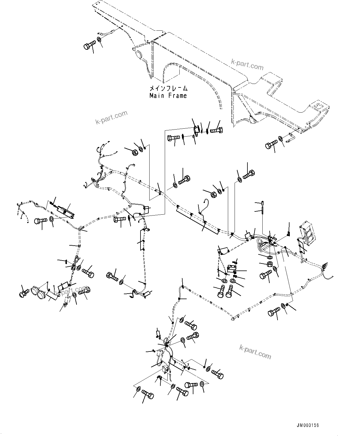Komatsu parts book diagram for HD1500-7 S/N 80138-UP (-40 deg C) Chassis only: PLATFORM ELECTRICAL PARTS, MOUNTING (#80138-)