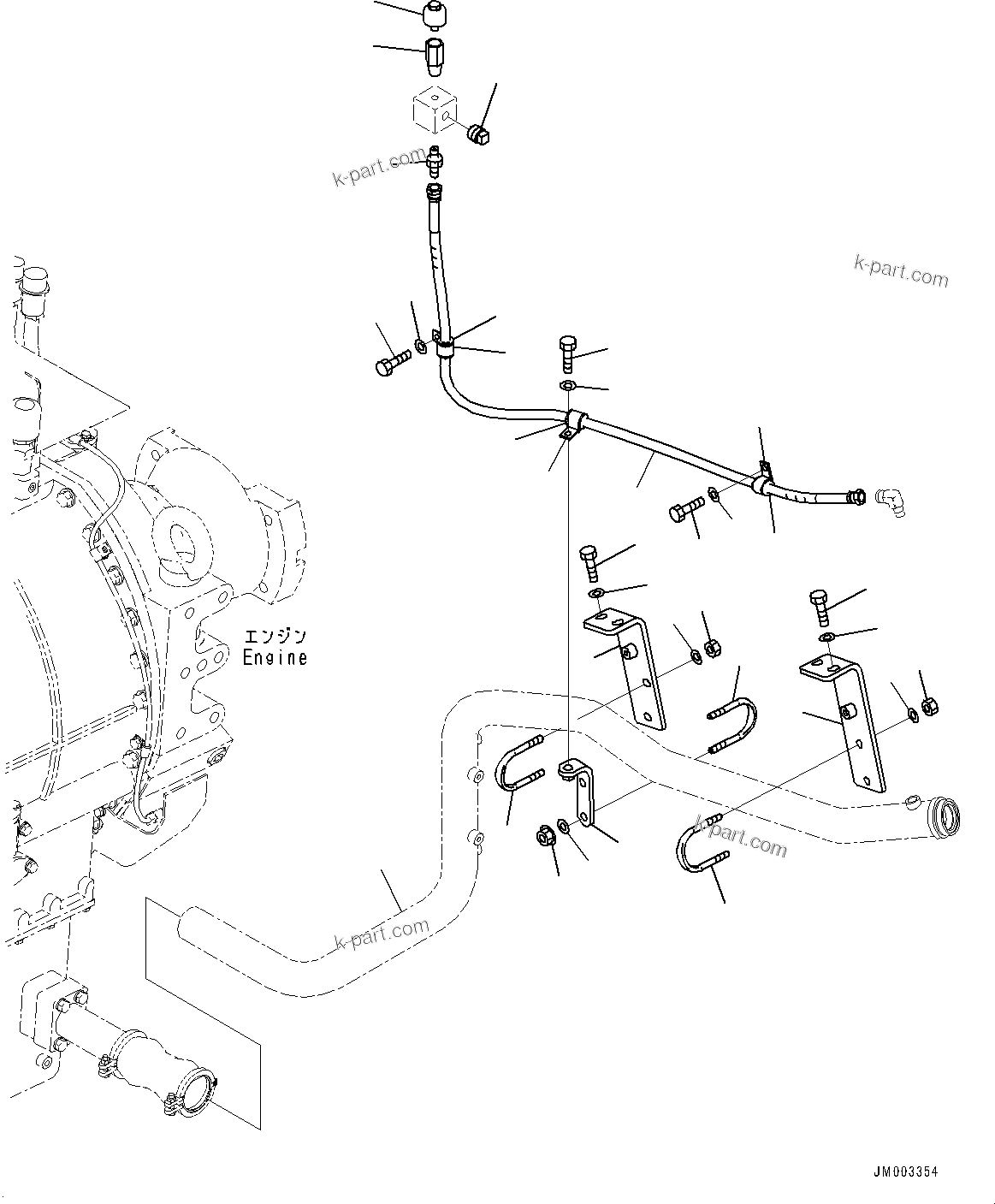 Komatsu parts book diagram for HD1500-7 S/N 80138-UP (-40 deg C) Chassis only: HYDRAULIC TANK GROUP, TRANSMISSION PIPING (#80138-)