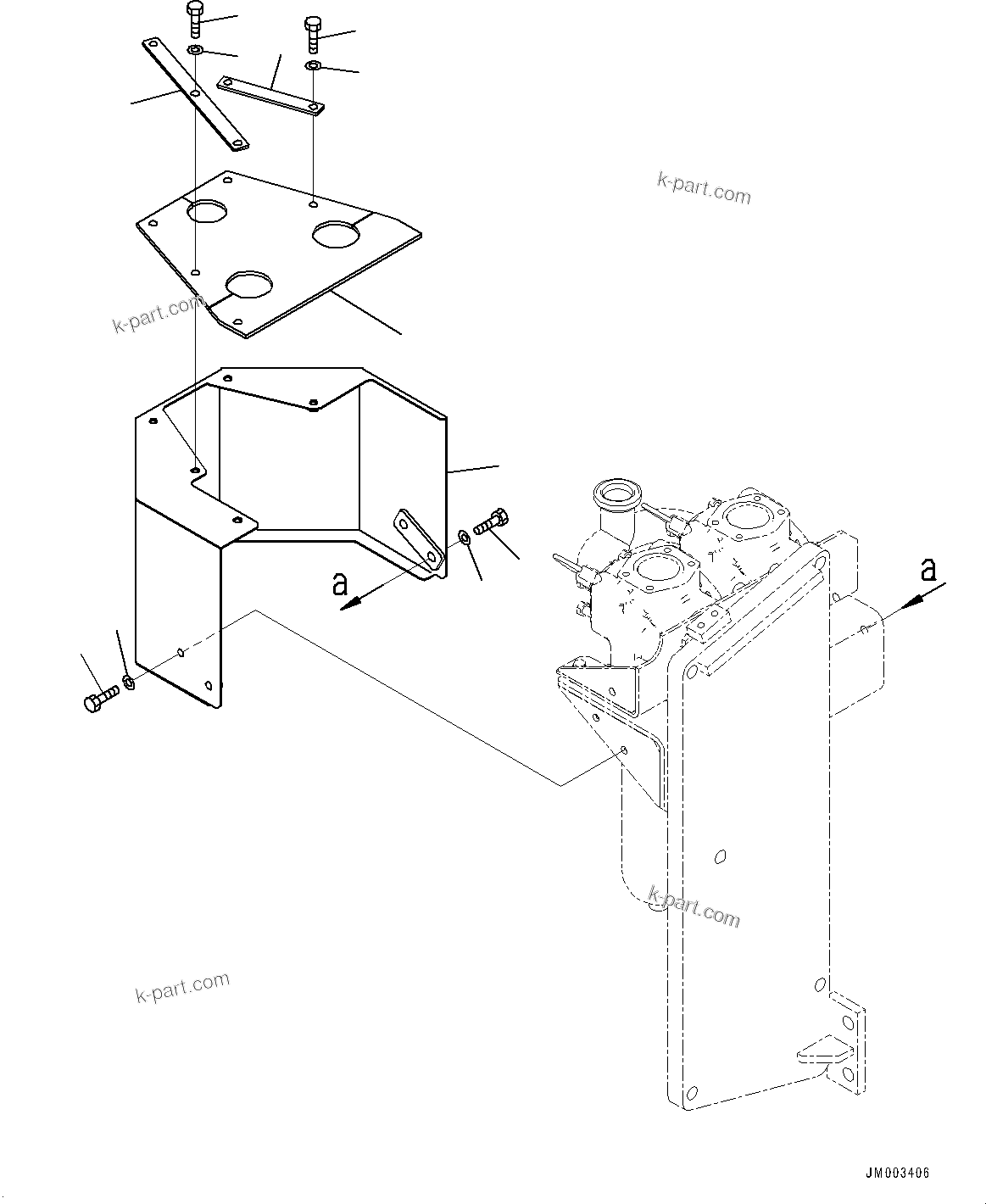 Komatsu parts book diagram for HD1500-7 S/N 80138-UP (-40 deg C) Chassis only: TRANSMISSION PIPING, (1/2) (#80138-)