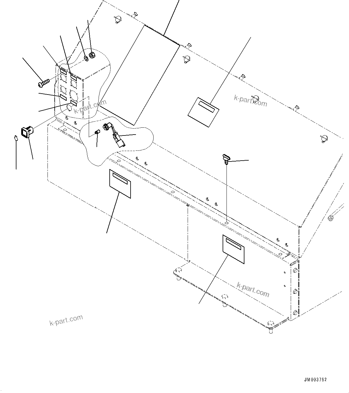 Komatsu parts book diagram for HD1500-7 S/N 80138-UP (-40 deg C) Chassis only: CAB, ELECTRIC PARTS (#80138-)