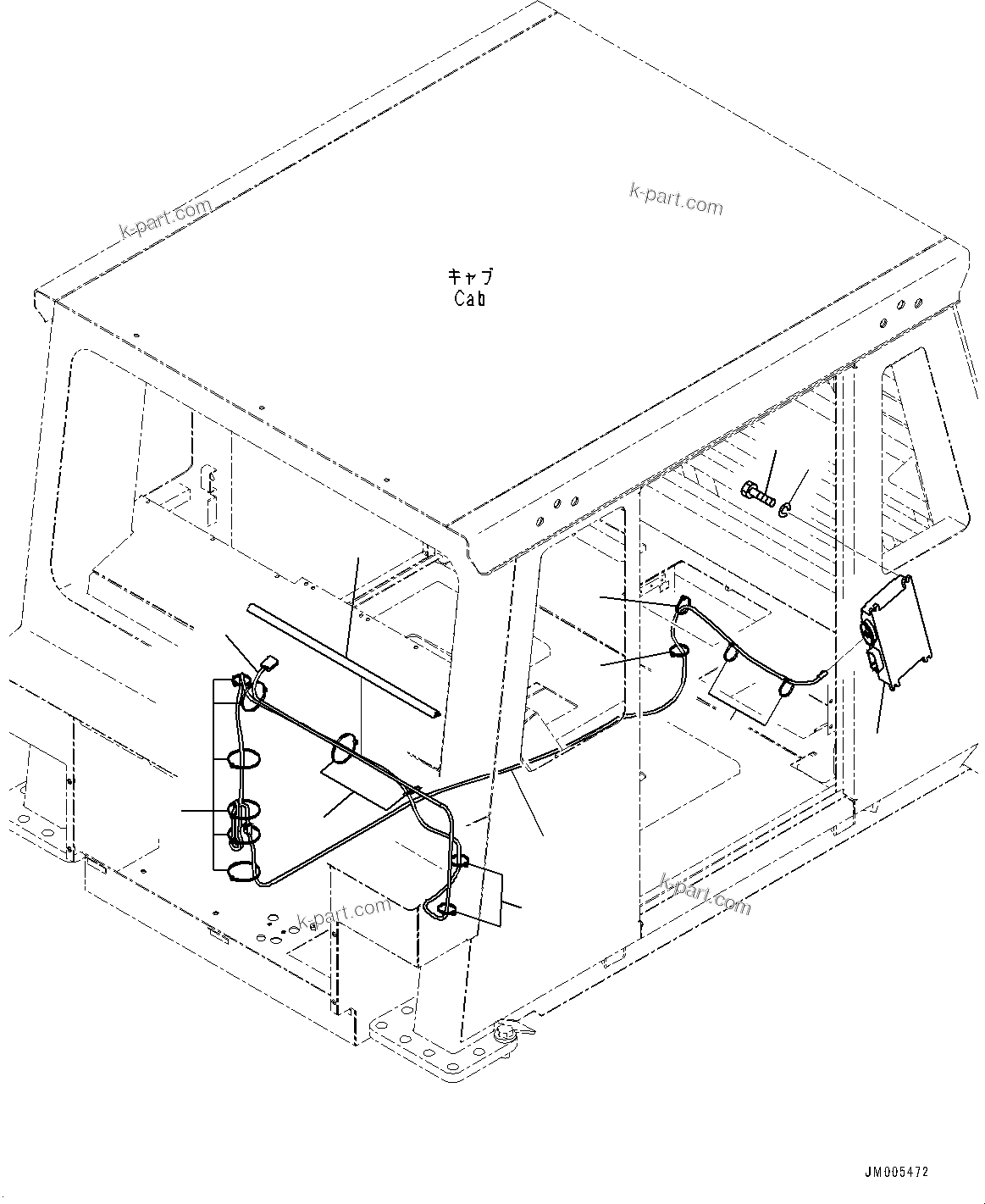 Komatsu parts book diagram for HD1500-7 S/N 80138-UP (-40 deg C) Chassis only: CAB, ORBCOMM (#80138-)