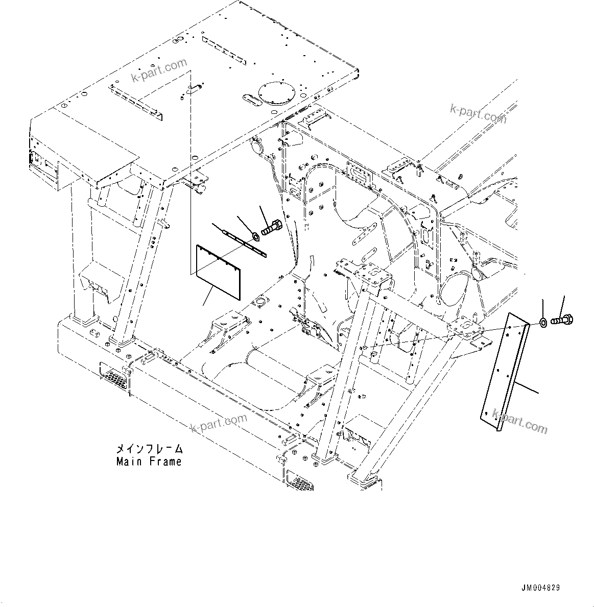 Komatsu parts book diagram for HD1500-7 S/N 80138-UP (-40 deg C) Chassis only: MUDGUARD, FRONT (#80138-)