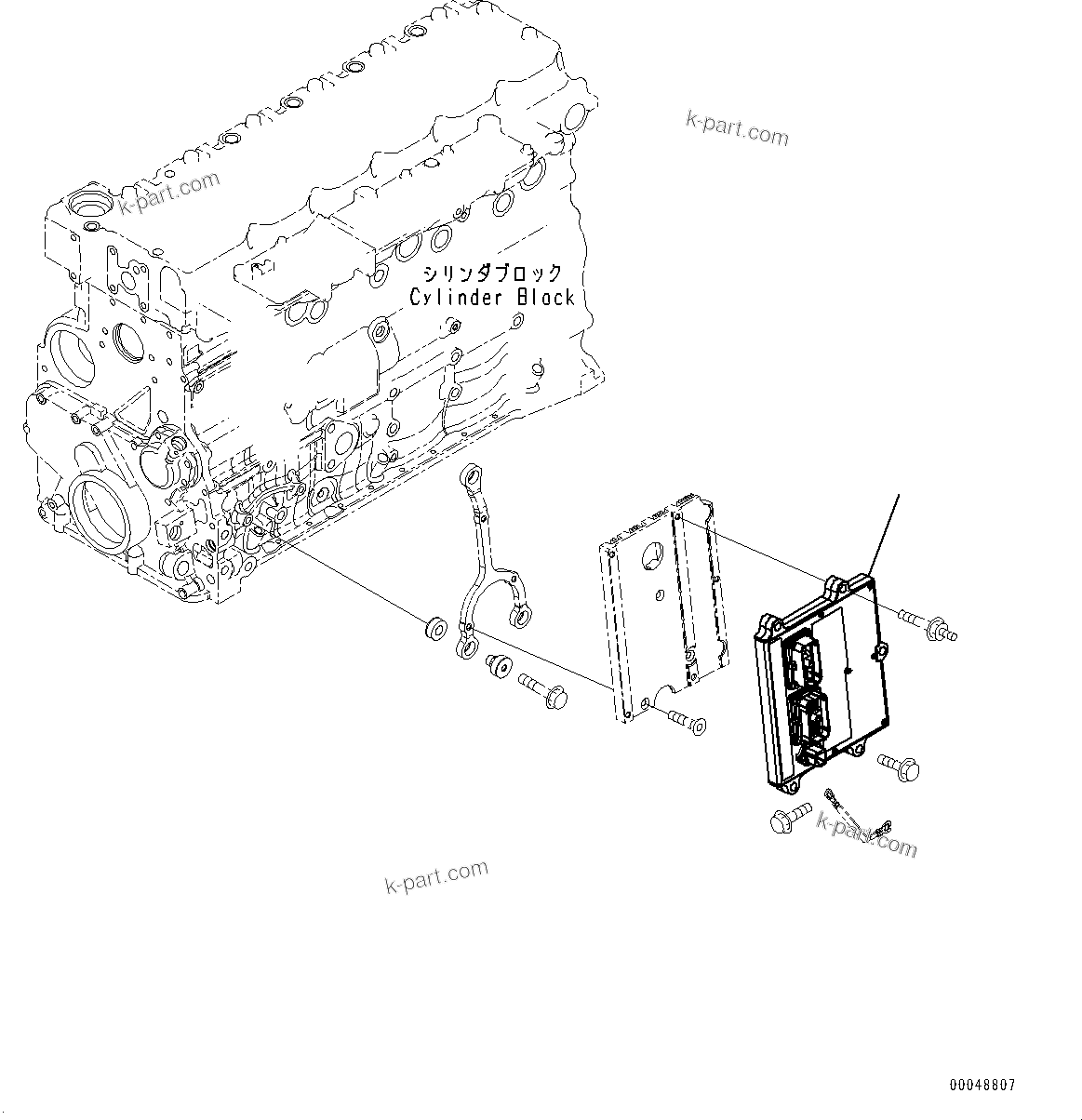 Komatsu parts book diagram for SAA6D107E-1Q S/N 26598590-UP (For PC220-8M0/PC220LC-8M0): FUEL INJECTION CONTROLLER (#26598590-)