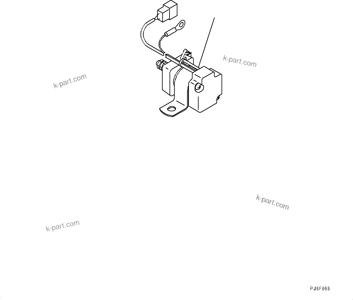 Komatsu parts book diagram for SAA6D107E-1Q S/N 26598590-UP (For PC220-8M0/PC220LC-8M0): STARTING MOTOR RELAY (#26598590-)