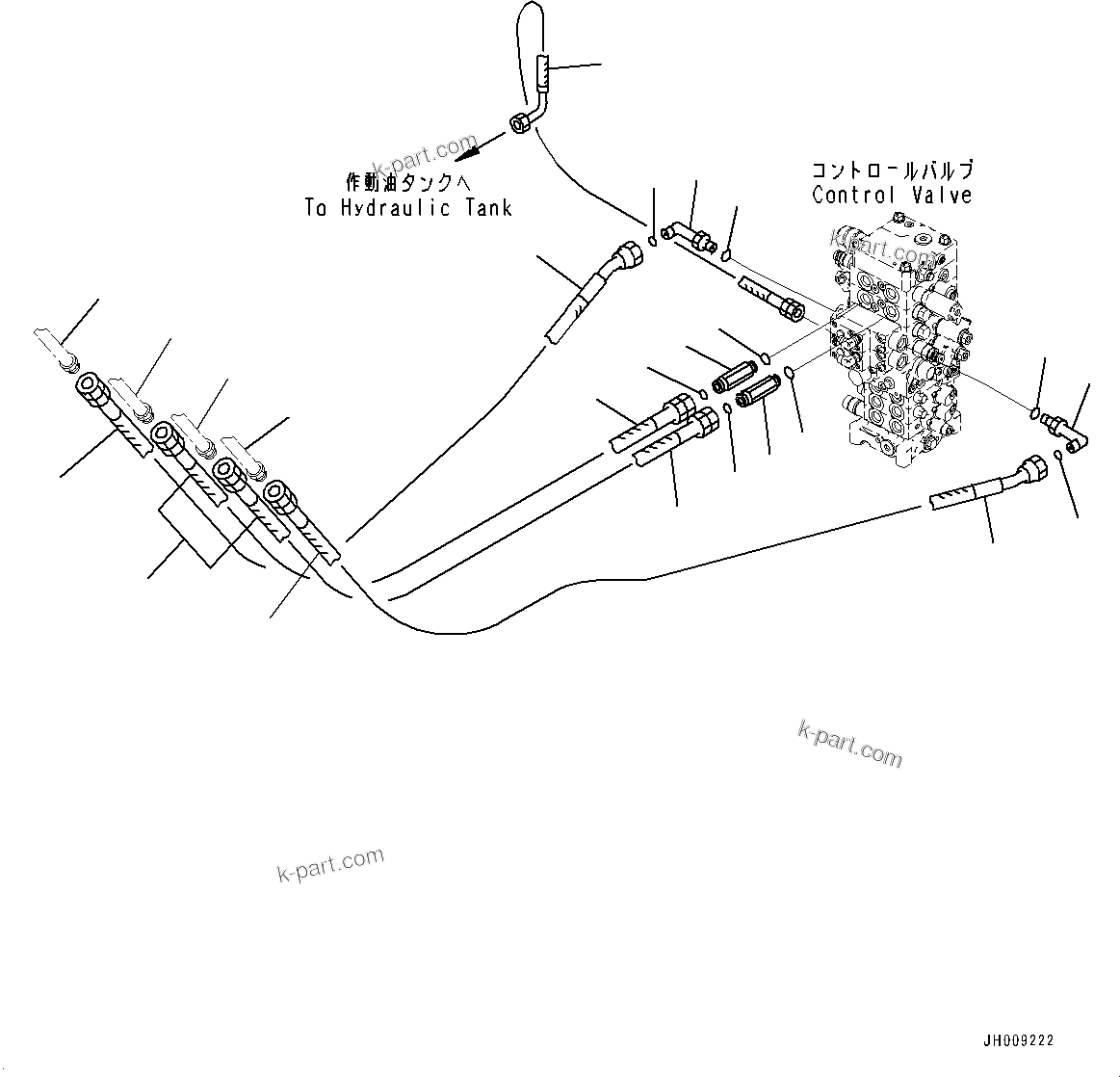 Komatsu parts book diagram for PC170LC-10 S/N 30001-UP: ARM AND BUCKET PIPING (#30001-)