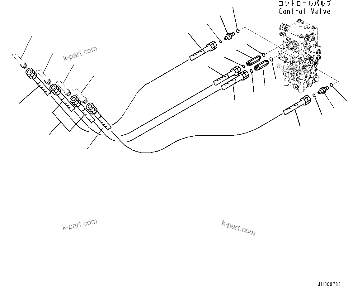 Komatsu parts book diagram for PC170LC-10 S/N 30001-UP: ARM AND BUCKET PIPING (#30001-)