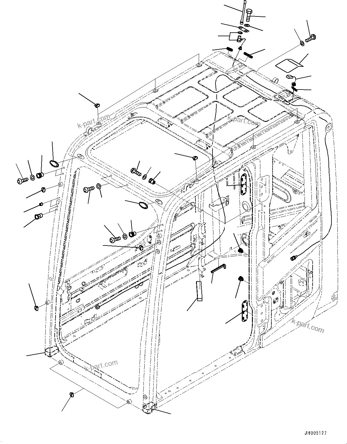 Komatsu parts book diagram for PC170LC-10 S/N 30001-UP: CAB, KOMTRAX ANTENNA (#30001-)