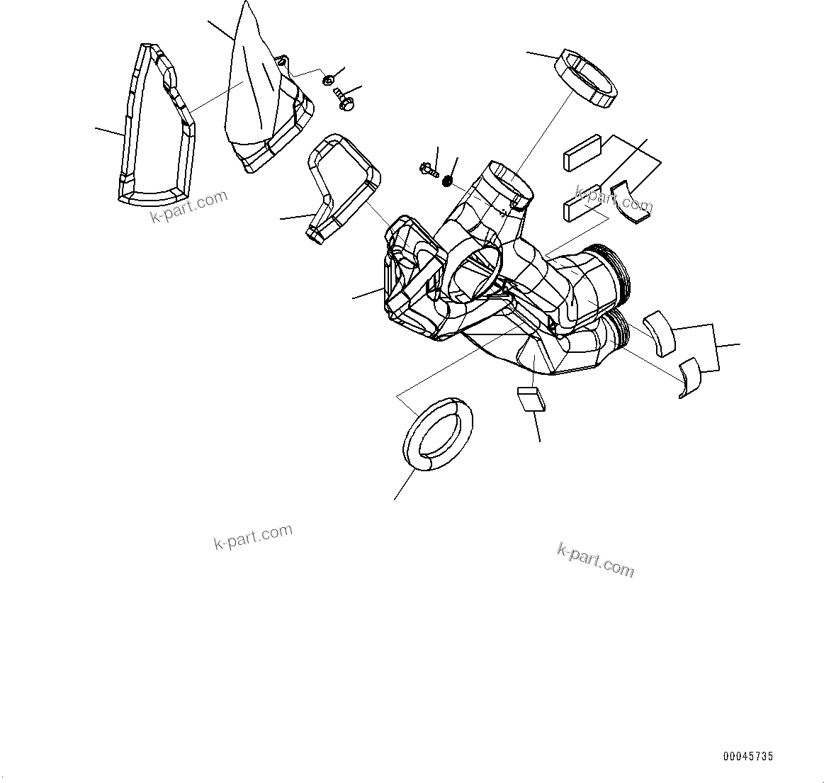 Komatsu parts book diagram for PC170LC-10 S/N 30001-UP: CAB, CAB IN PARTS, AIR DUCT (#30001-)