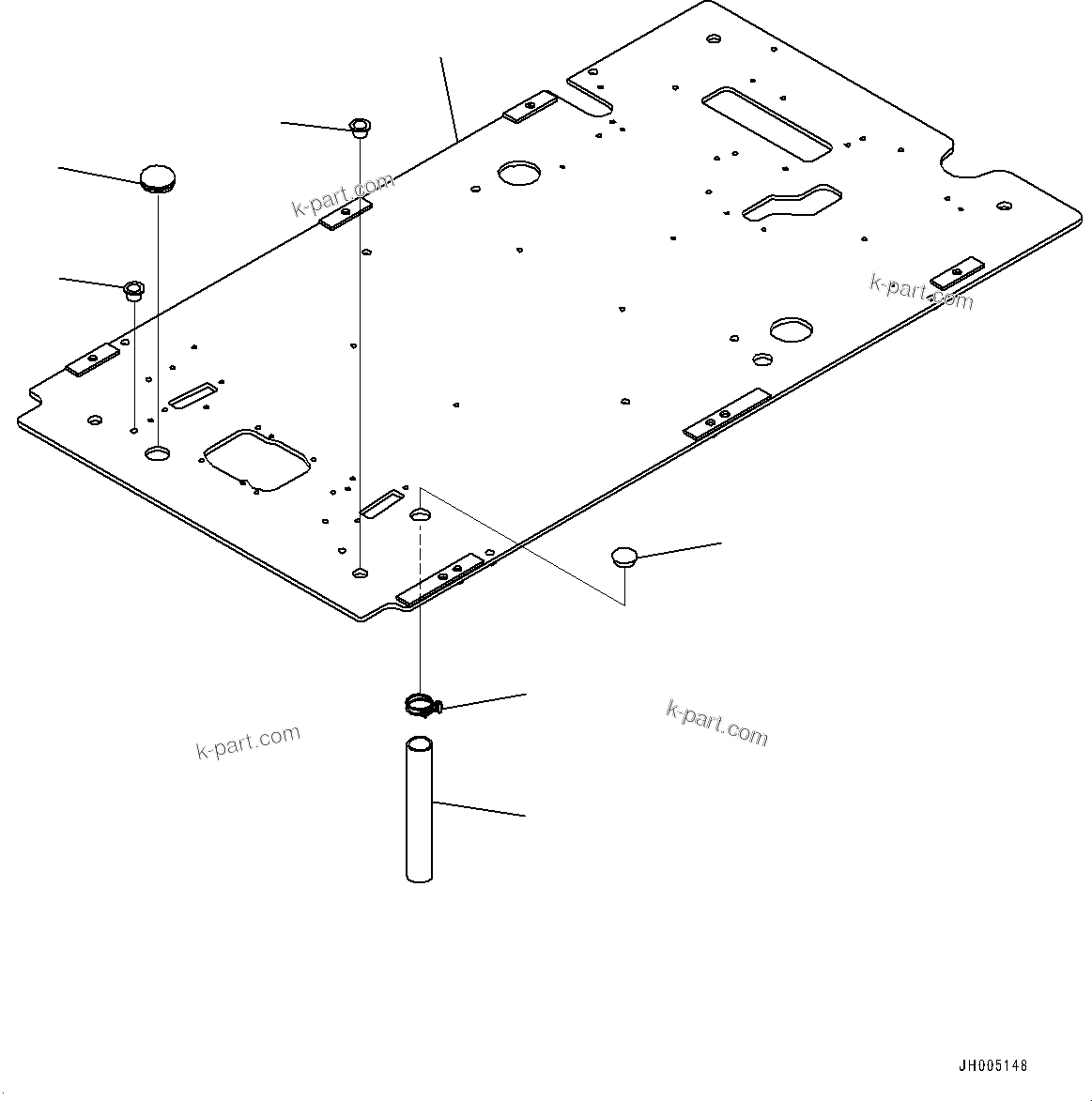 Komatsu parts book diagram for PC170LC-10 S/N 30001-UP: CAB, FLOOR, FRAME (#30001-)