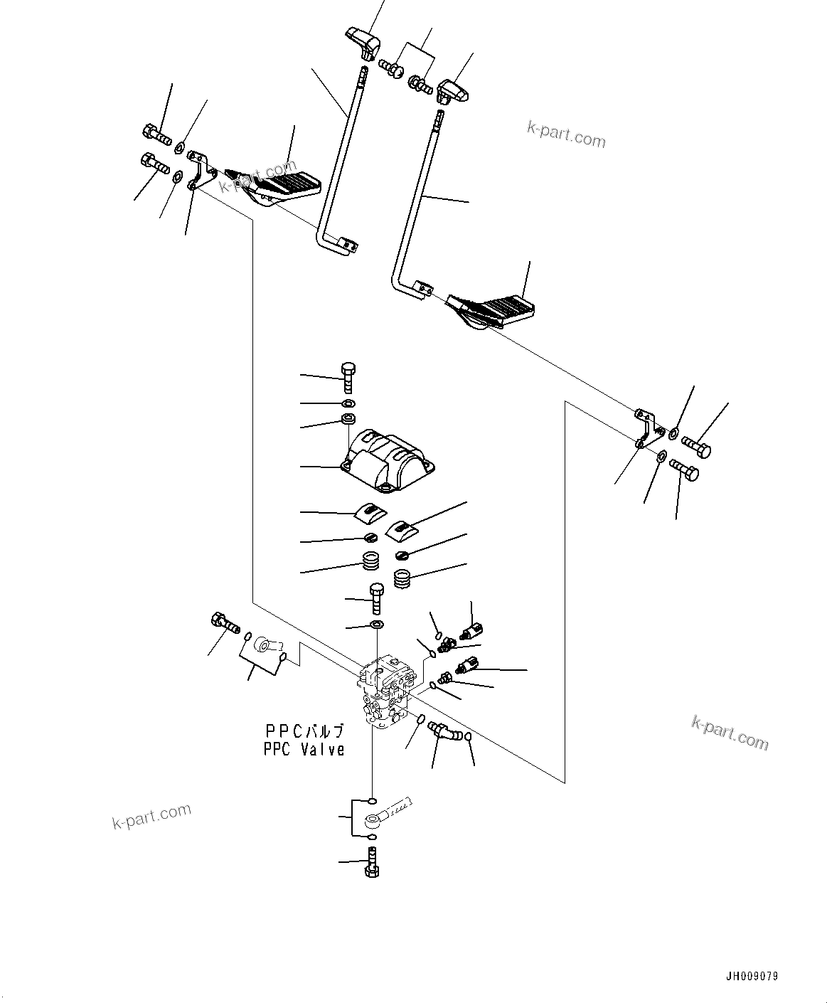 Komatsu parts book diagram for PC170LC-10 S/N 30001-UP: CAB, FLOOR, TRAVEL CONTROL (#30001-)
