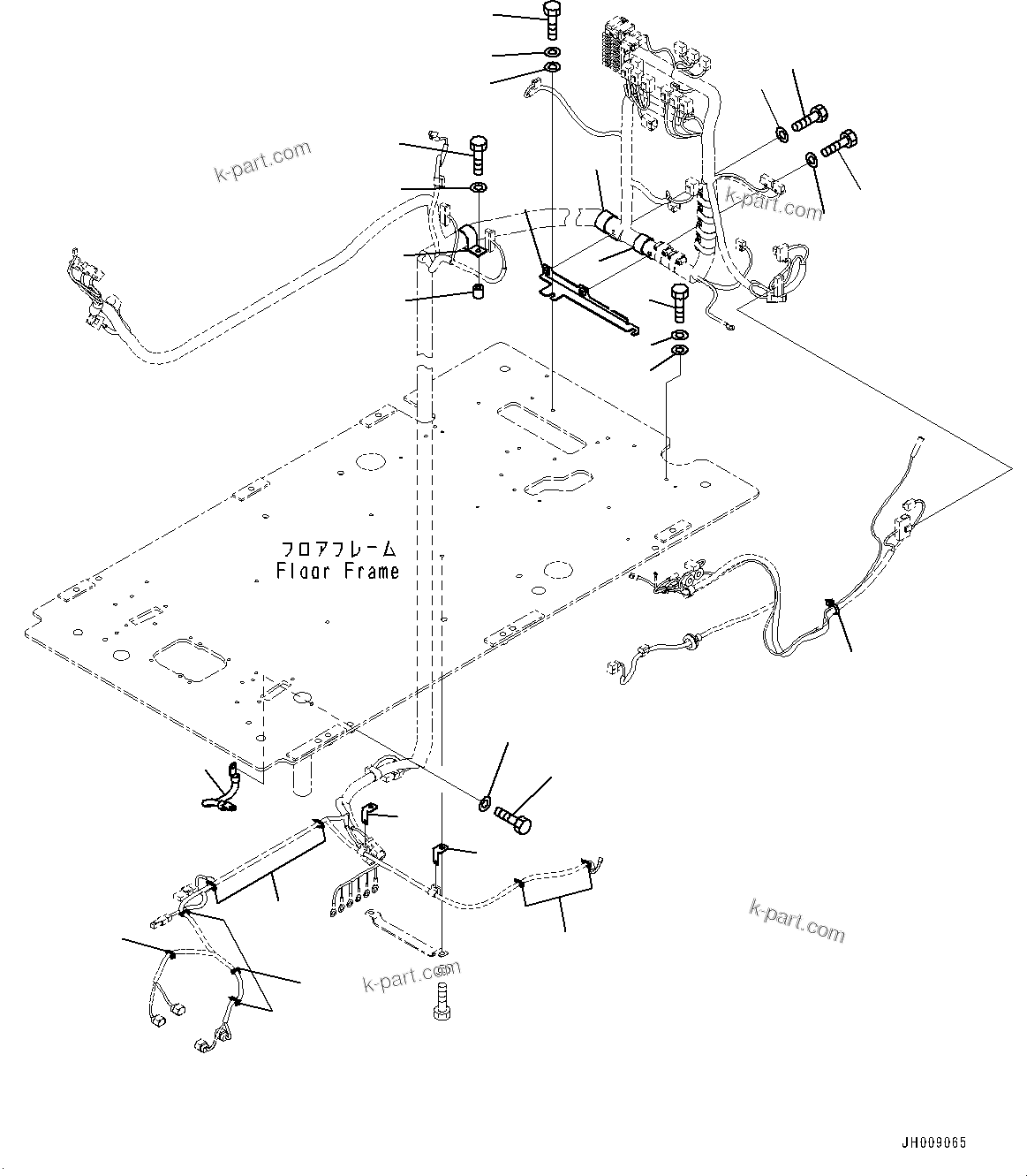 Komatsu parts book diagram for PC170LC-10 S/N 30001-UP: CAB, FLOOR, WIRING HARNESS CLAMP AND GROUND (#30001-)