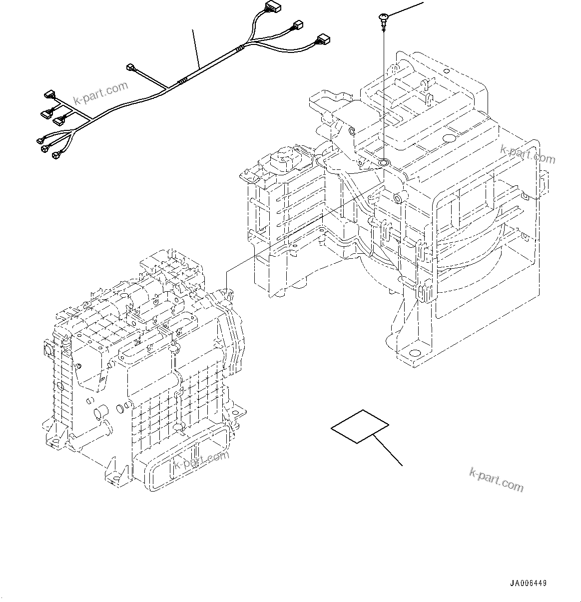 Komatsu parts book diagram for PC170LC-10 S/N 30001-UP: CAB, INNER PARTS, AIR CONDITIONER UNIT (2/2) (#30001-)
