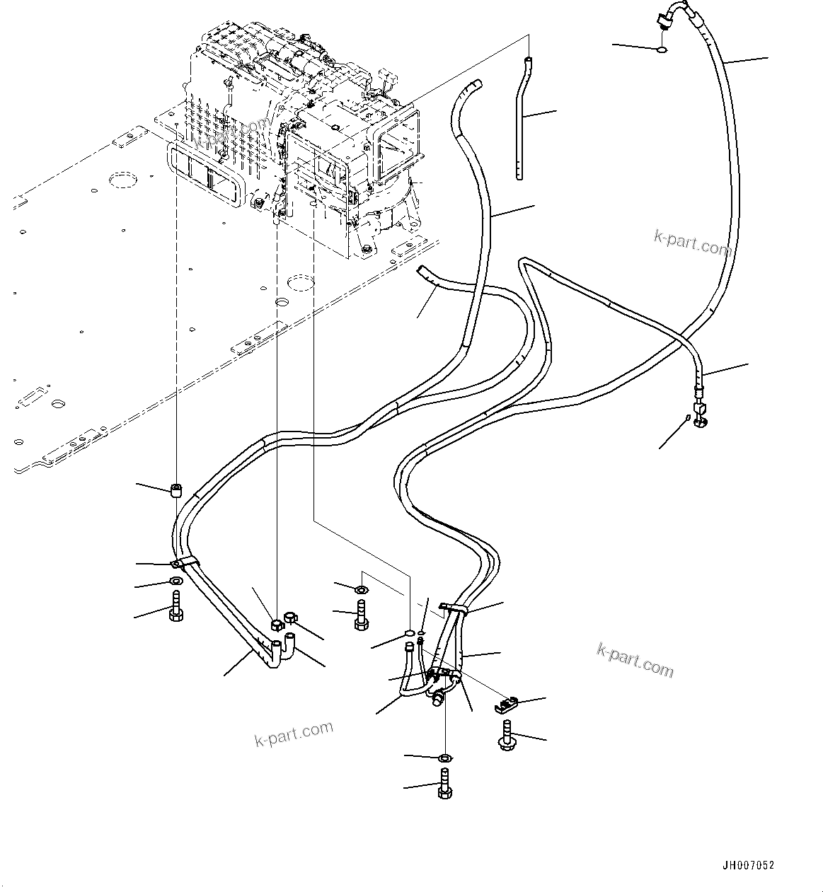 Komatsu parts book diagram for PC170LC-10 S/N 30001-UP: CAB, FLOOR, AIR CONDITIONER PIPING (#30001-)