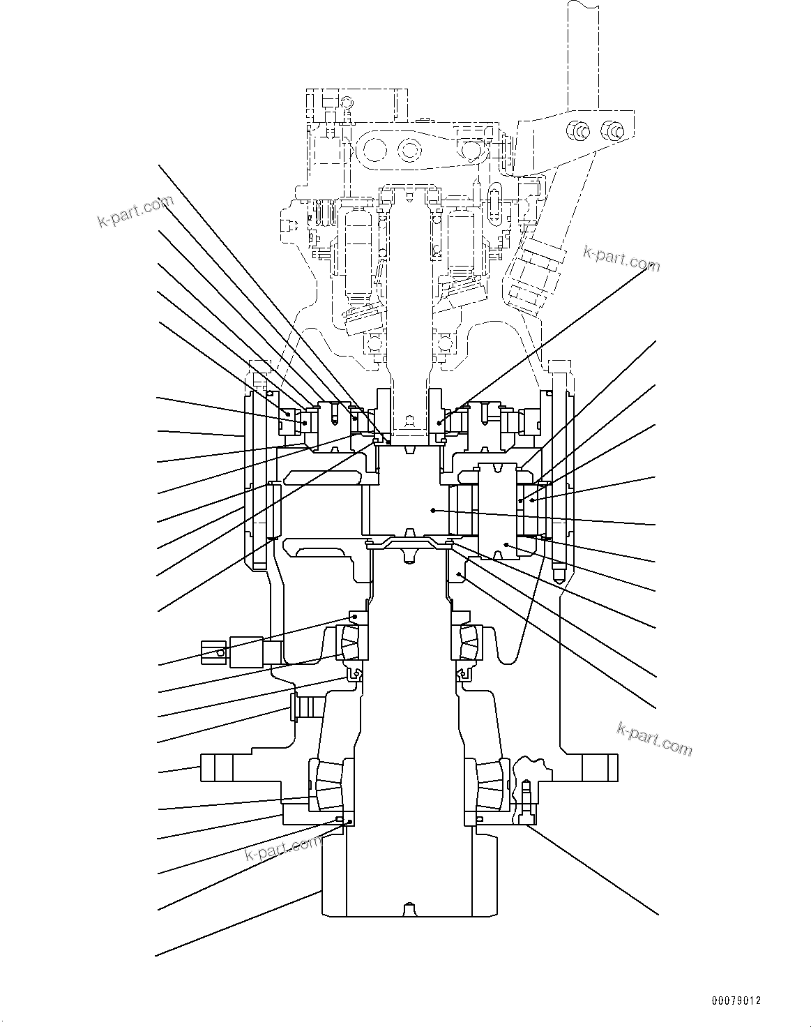 Komatsu parts book diagram for PC170LC-10 S/N 30001-UP: SWING MACHINERY AND MOTOR, INNER PARTS (1/8) (#30001-)