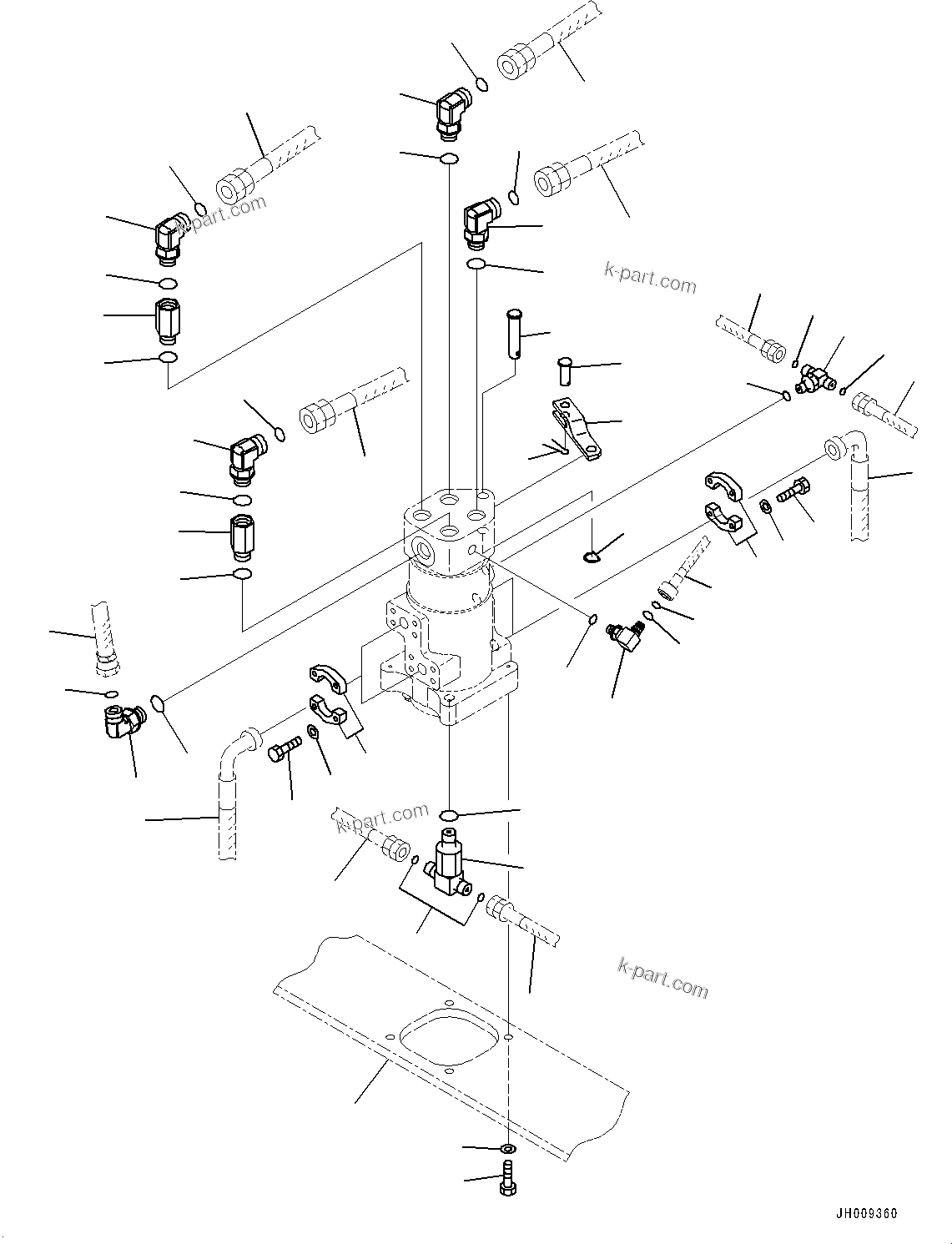 Komatsu parts book diagram for PC170LC-10 S/N 30001-UP: SWIVEL JOINT, CONNECTING PARTS (#30001-)