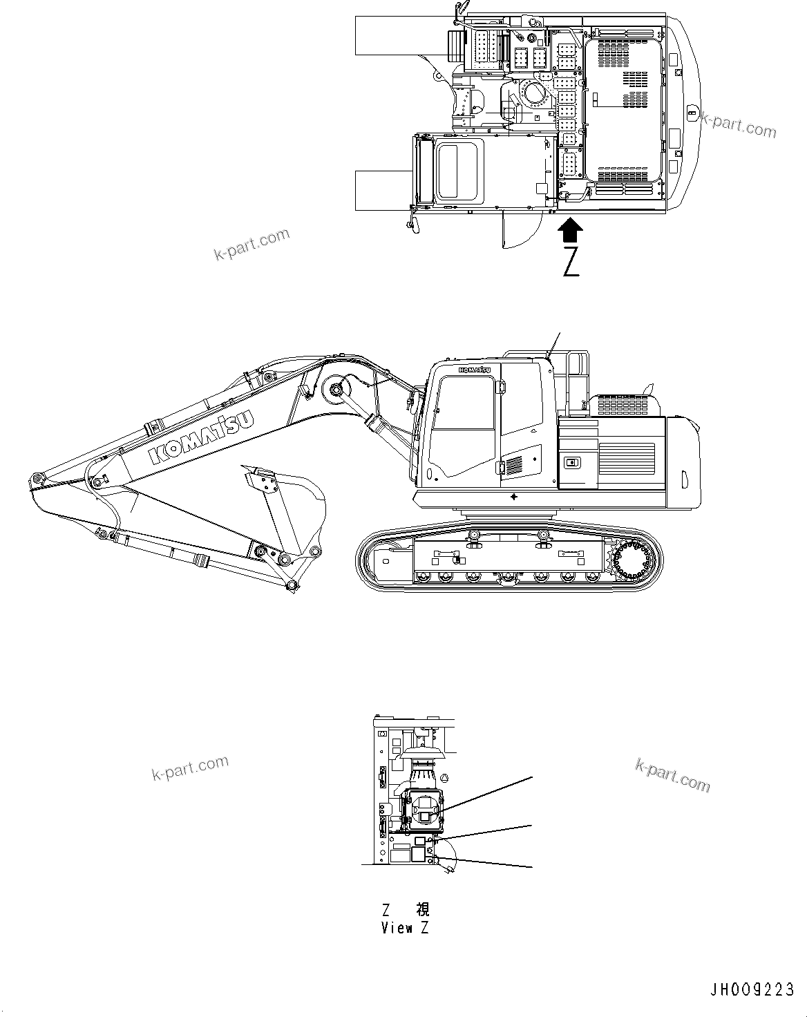 Komatsu parts book diagram for PC170LC-10 S/N 30001-UP: PLATES, AIR CLEANER (#30001-)