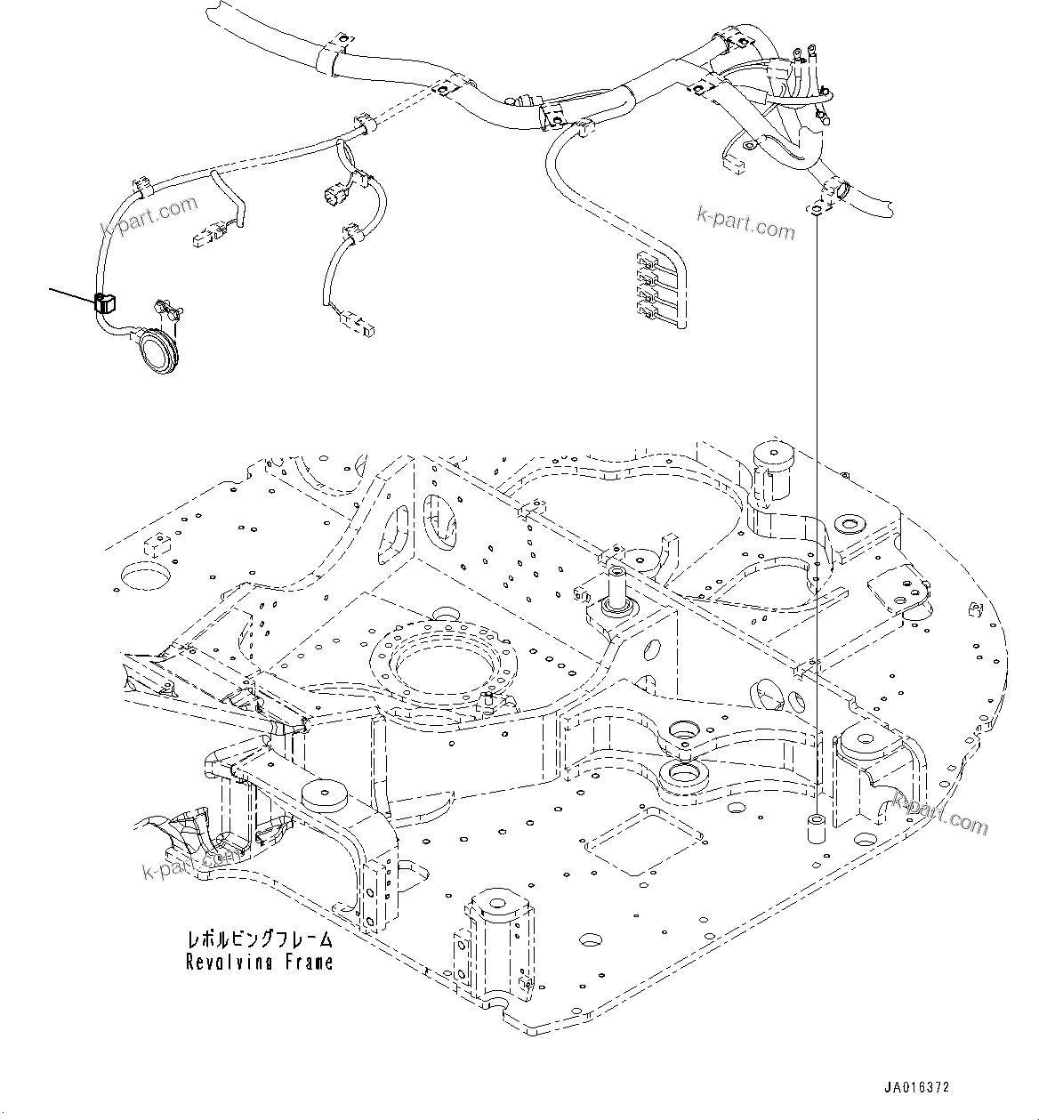 Komatsu parts book diagram for PC88MR-10 S/N 7001-UP: ELECTRIC WIRING HARNESS, WIRING HARNESS CLAMP, FLOOR FRAME (#7001-)