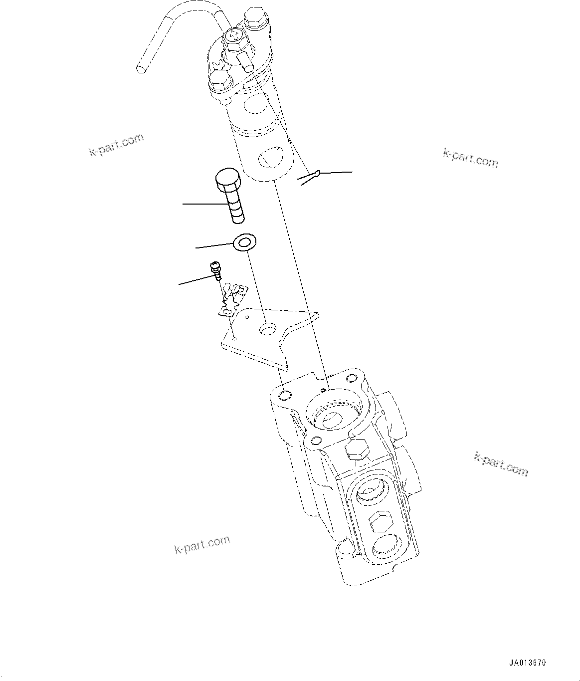 Komatsu parts book diagram for PC88MR-10 S/N 7001-UP: ADDITIONAL ACTUATOR PIPING, CONTROL PATTERN CHANGE OVER VALVE (3/3) (#7001-)