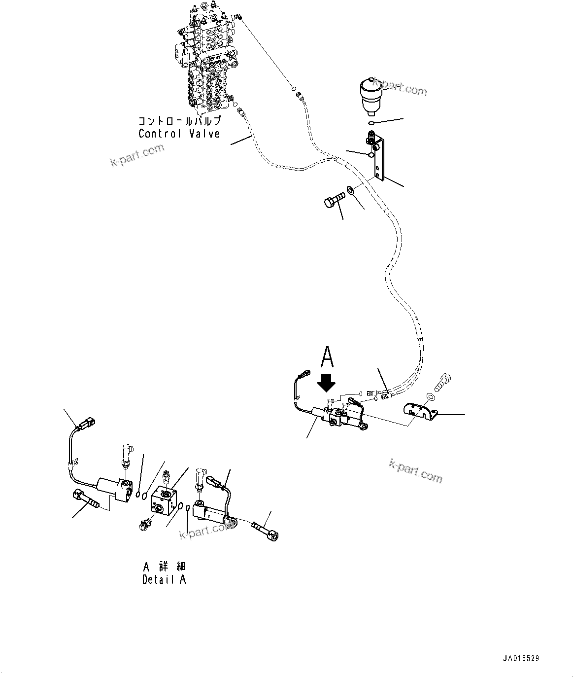 Komatsu parts book diagram for PC88MR-10 S/N 7001-UP: ADDITIONAL ACTUATOR PIPING, ACCUMULATOR AND PIPING (#7001-)
