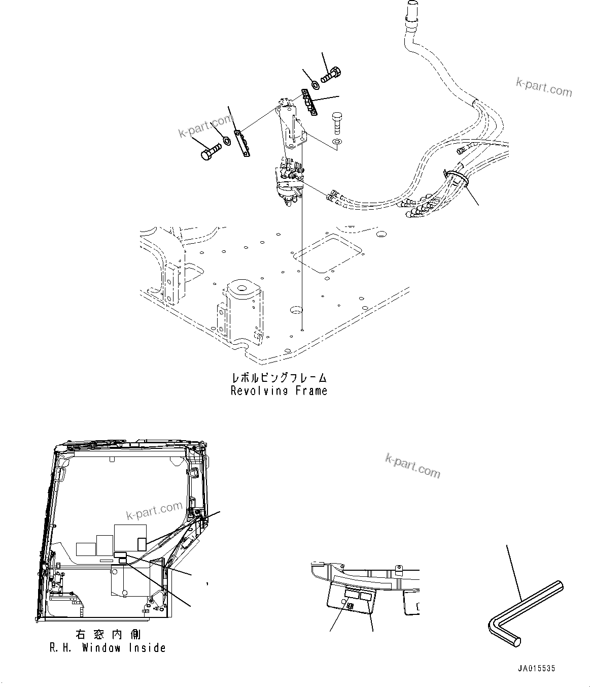 Komatsu parts book diagram for PC88MR-10 S/N 7001-UP: PROPORTIONAL PRESSURE CONTROL (PPC) VALVE PIPING, MOUNTING (4/4) (#7001-)