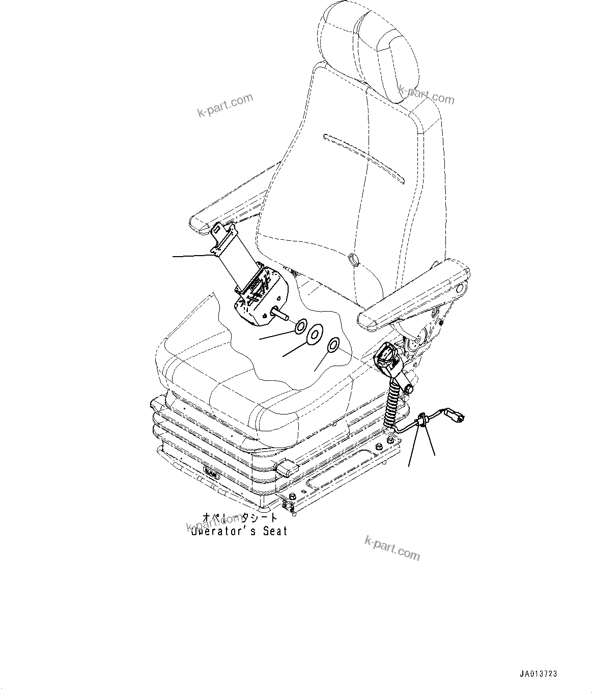 Komatsu parts book diagram for PC88MR-10 S/N 7001-UP: SEAT BELT (#7001-)
