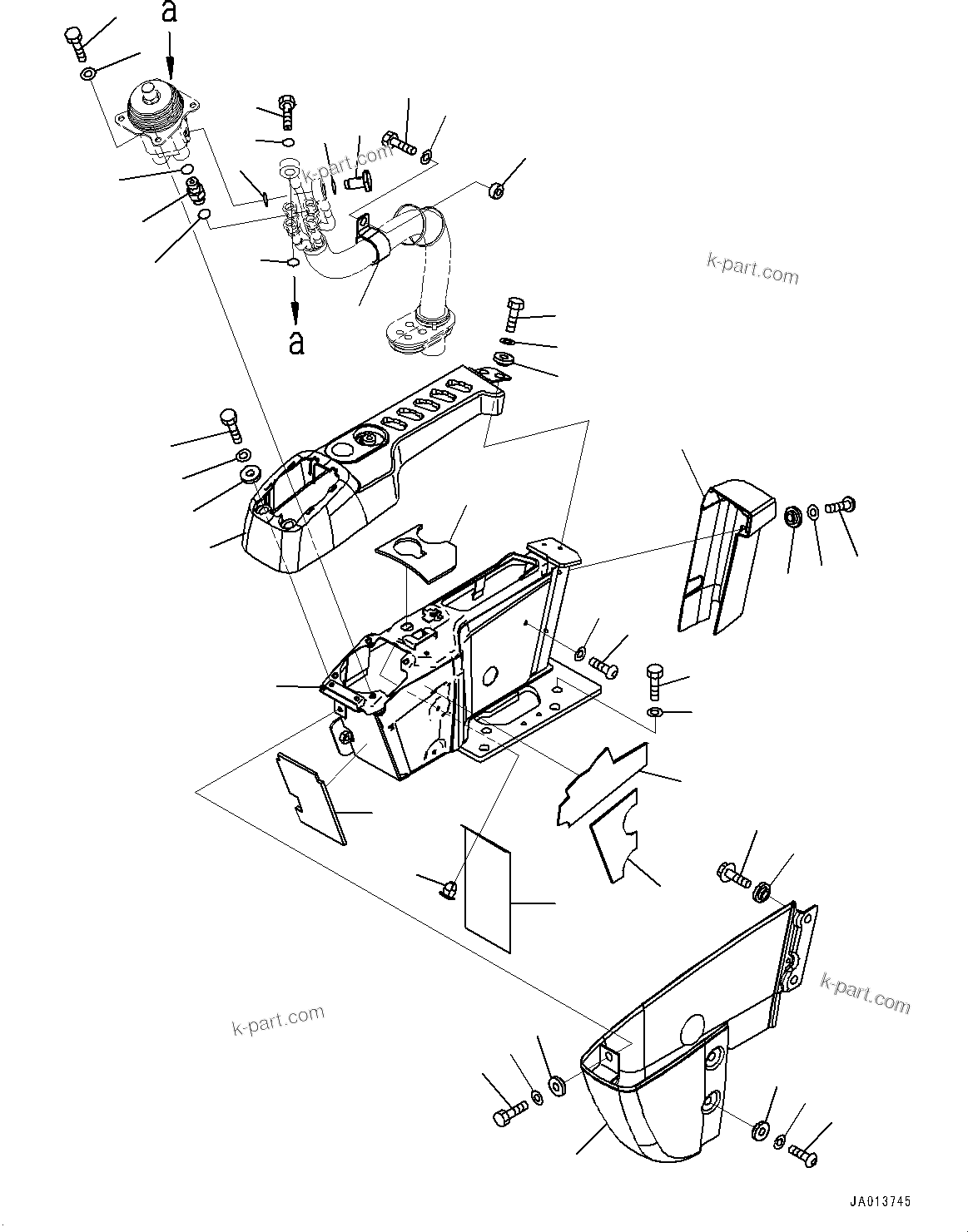 Komatsu parts book diagram for PC88MR-10 S/N 7001-UP: FLOOR FRAME, CONSOLE BOX, R.H. (#7001-)