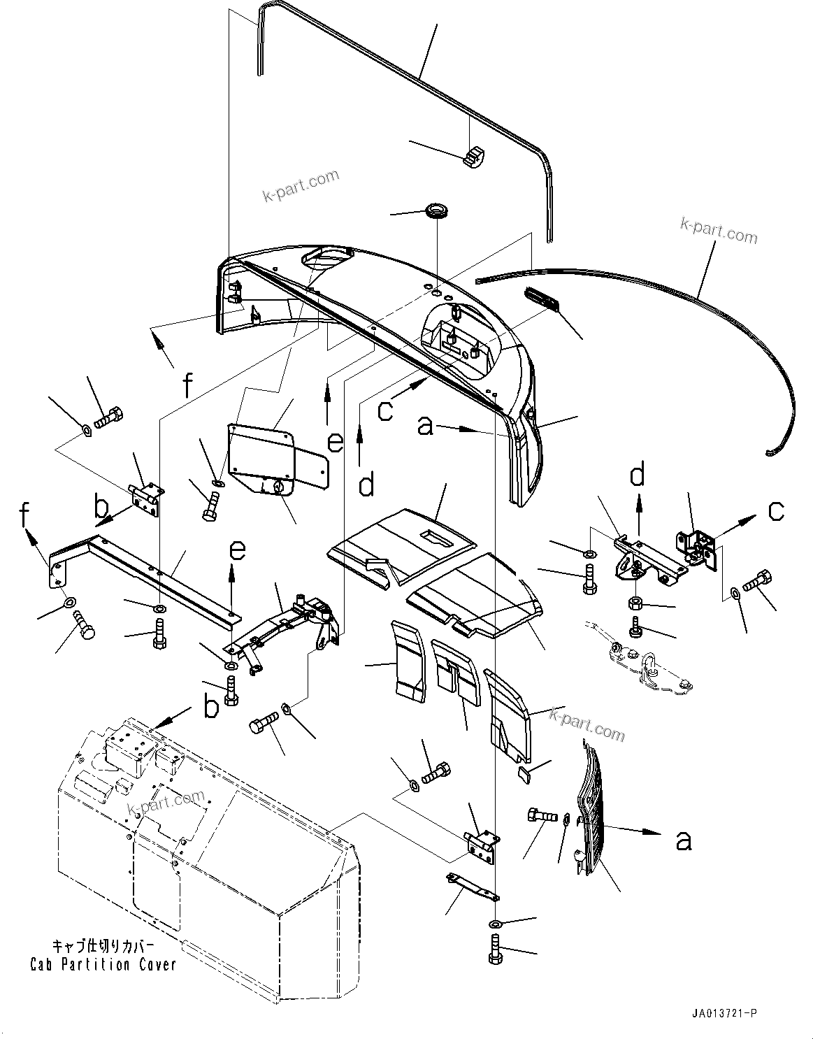 Komatsu parts book diagram for PC88MR-10 S/N 7001-UP: HOOD, COVER (#7001-)