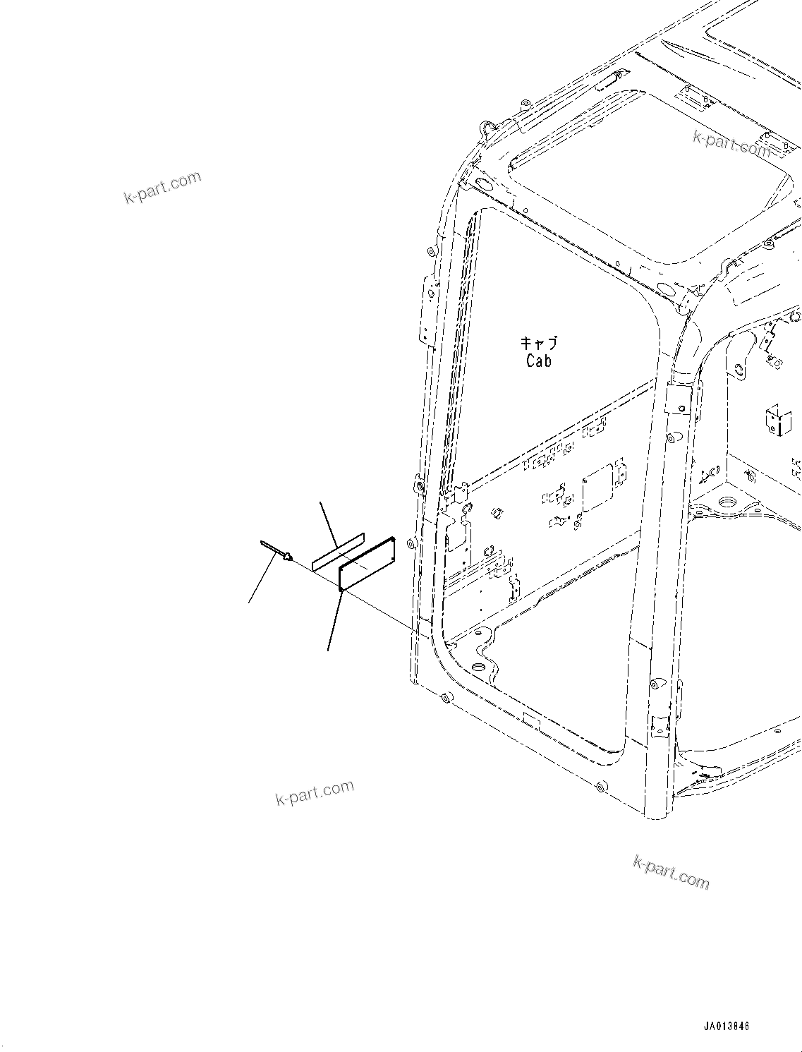 Komatsu parts book diagram for PC88MR-10 S/N 7001-UP: ROPS PLATE (#7001-)