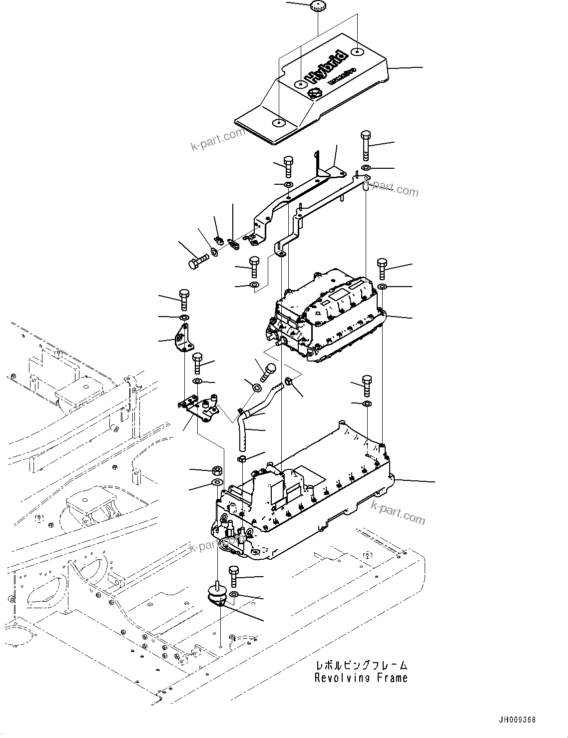 Komatsu parts book diagram for HB215LC-2 S/N 50001-UP: ELECTRIC WIRING HARNESS, INVERTER CAPACITOR
