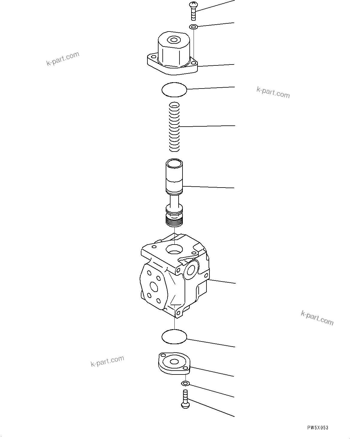 Komatsu parts book diagram for HB215LC-2 S/N 50001-UP: ATTACHMENT ADDITIONAL PIPING, SELECTOR VALVE