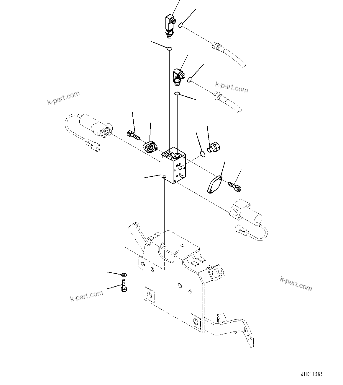 Komatsu parts book diagram for HB215LC-2 S/N 50001-UP: EPC VALVE PIPING, EPC VALVE RELATED PARTS