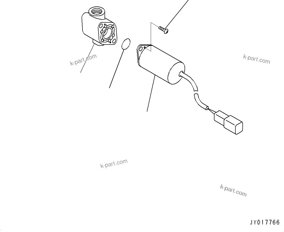 Komatsu parts book diagram for HB215LC-2 S/N 50001-UP: EPC VALVE PIPING, SOLENOID VALVE