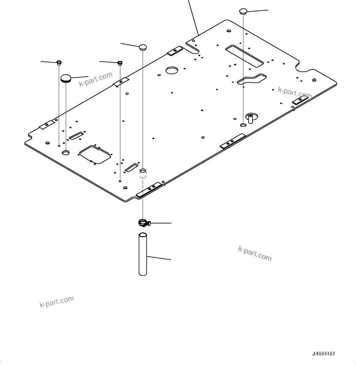 Komatsu parts book diagram for HB215LC-2 S/N 50001-UP: CAB, FLOOR, FRAME
