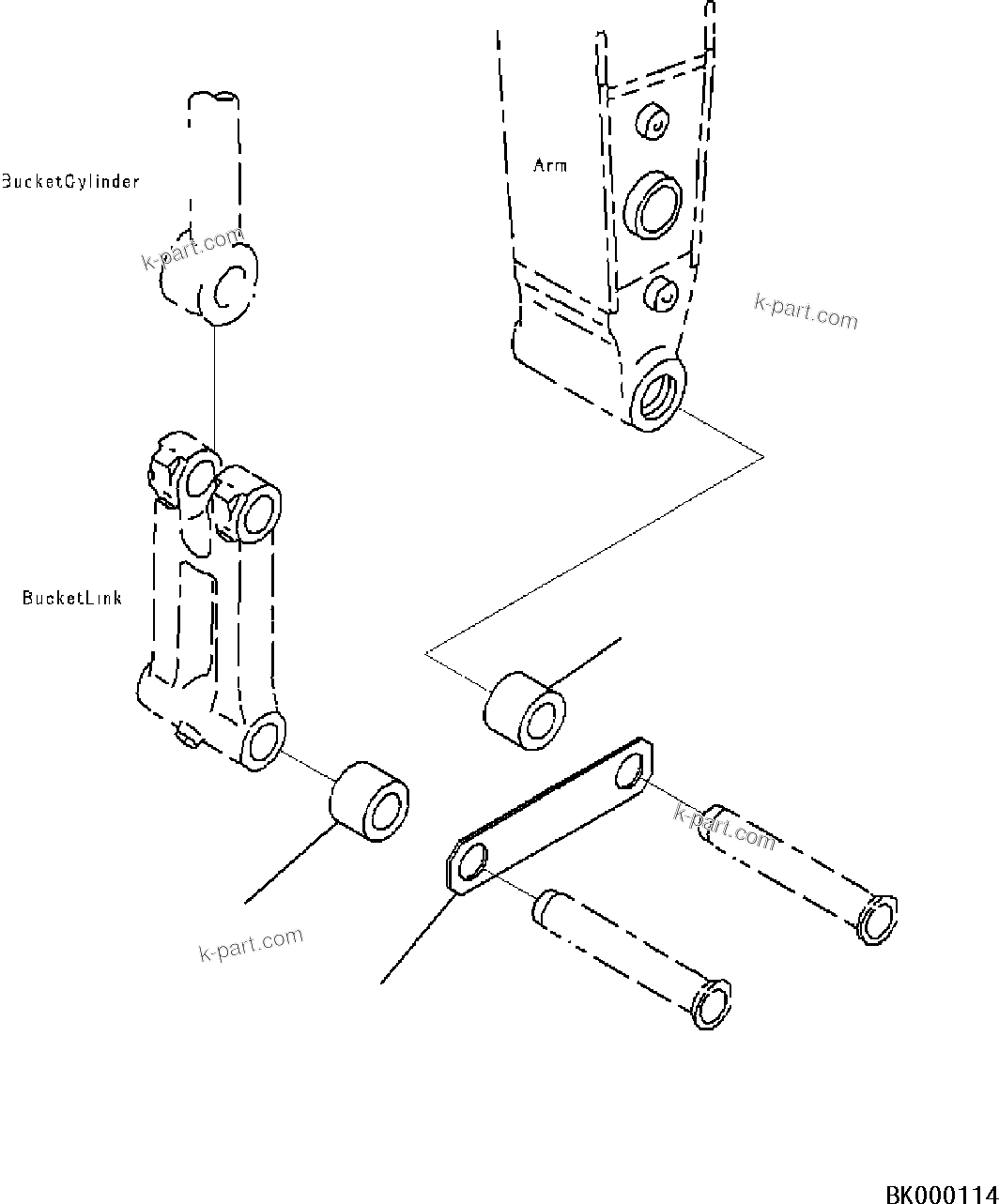 Komatsu parts book diagram for HB215LC-2 S/N 50001-UP: SHIPPING PARTS