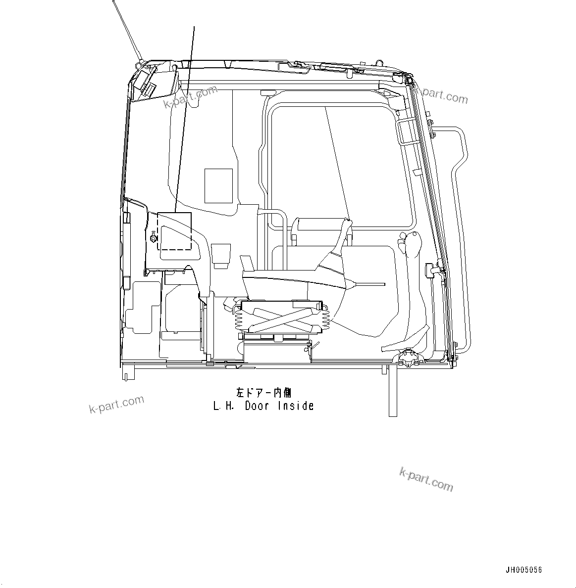 Komatsu parts book diagram for HB215LC-2 S/N 50001-UP: LUBRICATION CHART