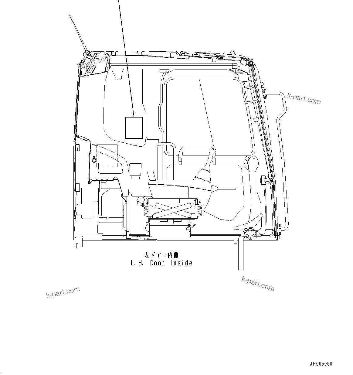 Komatsu parts book diagram for HB215LC-2 S/N 50001-UP: LIFTING CAPACITY CHART